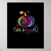 Es ist Herbst Y'all Gefärbte Krawatte Leopard Prin Poster (Vorne)