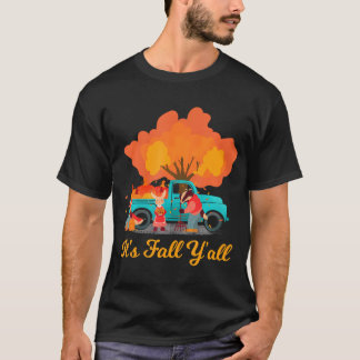 Es ist Herbst Y'all Gnome Zwerg Herbst Leaves Fall T-Shirt
