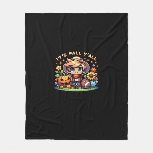 Es ist Herbst Y'all Grafik Creative Lässig Fleecedecke (Vorderseite)