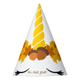 Es ist Herbst Y'all Herbst Einhorn Paper Party Hat Partyhütchen