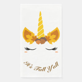 Es ist Herbst Y'all Herbst Einhorn Party Serviette