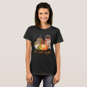 Es ist Herbst Y'all Mops Dog Leopard Pumpkin Fall T-Shirt (Vorne ganz)