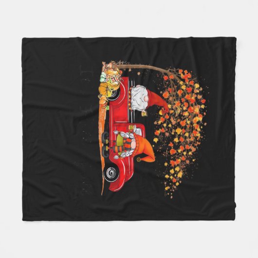 Es ist Herbst Y'all Niedliche Gnomes Tree Herbstla Fleecedecke (Vorderseite (Horizontal))