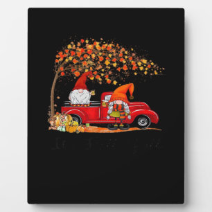 Es ist Herbst Y'all Niedliche Gnomes Tree Herbstla Fotoplatte