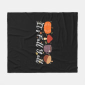 Es ist Herbst Y'all Niedlicher Kaffeepumpukkin Her Fleecedecke (Vorderseite (Horizontal))