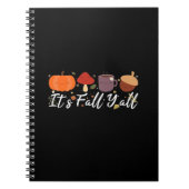Es ist Herbst Y'all Niedlicher Kaffeepumpukkin Her Notizblock (Vorderseite)