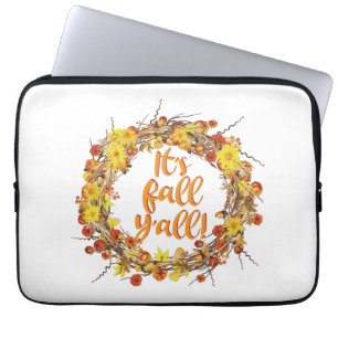 Es ist Herbst Y'all Orange Herbst Leaves Laptopschutzhülle