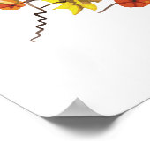 Es ist Herbst Y'all Orange Herbst Leaves Poster (Ecke)