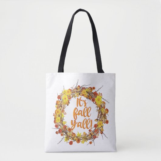 Es ist Herbst Y'all Orange Herbst Leaves Tasche (Vorderseite)
