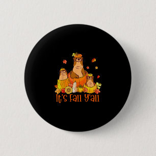 Es ist Herbst Y'all Otters Pumpkin Outfit für die Button
