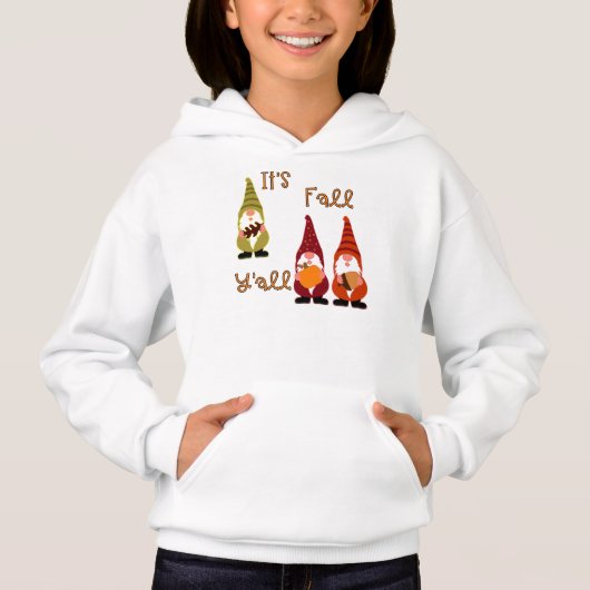 Es ist Herbst Y'all Pumpkin Gnome Autumn Tree Hoodie (Vorderseite)