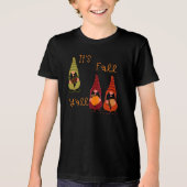 Es ist Herbst Y'all Pumpkin Gnome Autumn Tree Tri-Blend Shirt (Vorderseite)