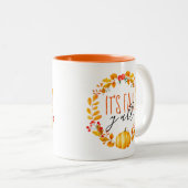 Es ist Herbst Y'all Pumpkin Wasserfarbe Kaffee Tas Zweifarbige Tasse (VorderseiteRechts)