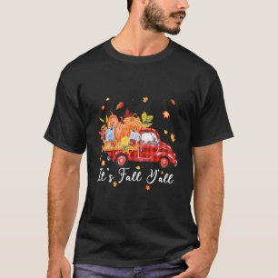 Es ist Herbst Y'All Pumpkins Print Maple Red Karie T-Shirt