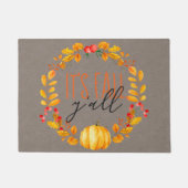 Es ist Herbst Y'all Rustic Pumpkin Leaf Herbst Fußmatte (Vorderseite)