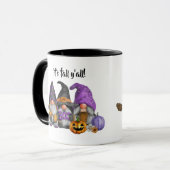 Es ist Herbst Y'Alle Herbstgnomen Wasserfarbe Tasse (Vorderseite Links)