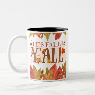 Es ist Herbst Y'alle Herbstleaves Herbst Saison Sp Zweifarbige Tasse