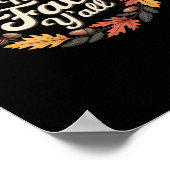 Es ist Herbst Y's Halloween Bats Pumpkin Fall Hall Poster (Ecke)