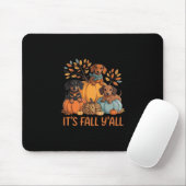 Es ist Herbst Y's Herbst Dackel Pumpkins Fall Mousepad (Mit Mouse)