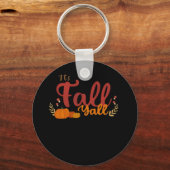 Es ist Herbst Y's Herbst Pumpkins und Pilze Desi Schlüsselanhänger (Vorderseite)