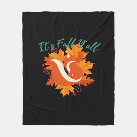 Es ist Herbst Y's Niedlichen Herbstbaum-Herbstlaub Fleecedecke (Vorderseite)