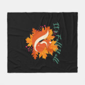 Es ist Herbst Y's Niedlichen Herbstbaum-Herbstlaub Fleecedecke (Vorderseite (Horizontal))