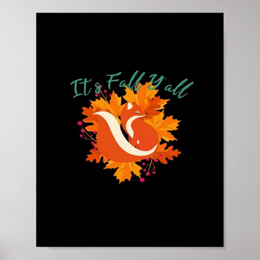 Es ist Herbst Y's Niedlichen Herbstbaum-Herbstlaub Poster (Vorne)