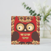 Es ist Herbstwochenvogel Einladung zum Geburtstag (Stehend Vorderseite)