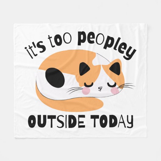 Es ist heute zu Leute draußen Fleecedecke (Vorderseite (Horizontal))