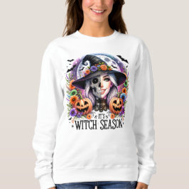 Es ist Hexensaison Halloween-Sweatshirt Sweatshirt