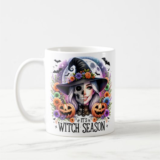 Es ist Hexensaison Halloween-Tasse Kaffeetasse (Links)