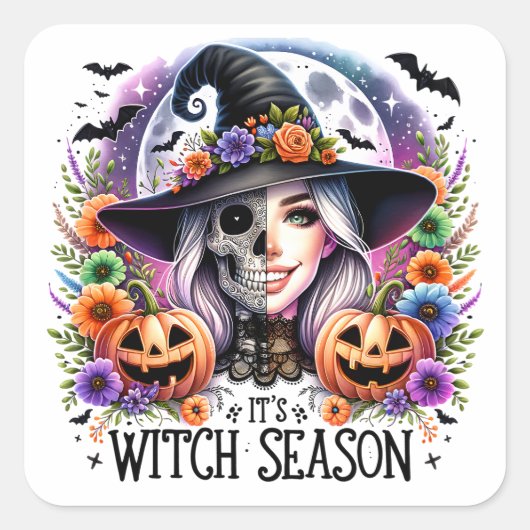 Es ist Hexensaison Party Sticker und Labels (Vorderseite)