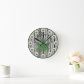 Es ist High Time Weed Leaf Rustikal Holz Custom Runde Wanduhr (Zuhause)