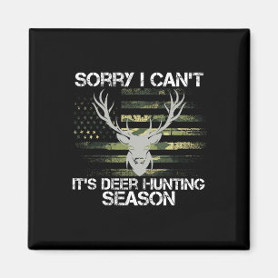 Es ist Hirschjagd Saison, die US-Flagge Funny Deer Magnet