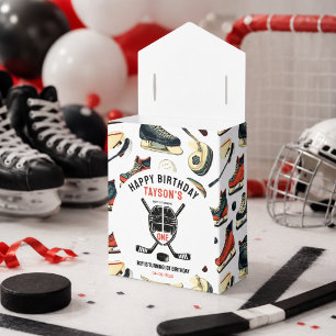 Es ist Hockey-Geburtstagsfeier zum 1. Geburtstag Geschenkschachtel