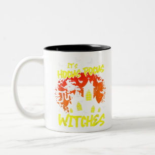 Es ist Hocus Pocus Time Hexen Funny Halloween-Kost Zweifarbige Tasse