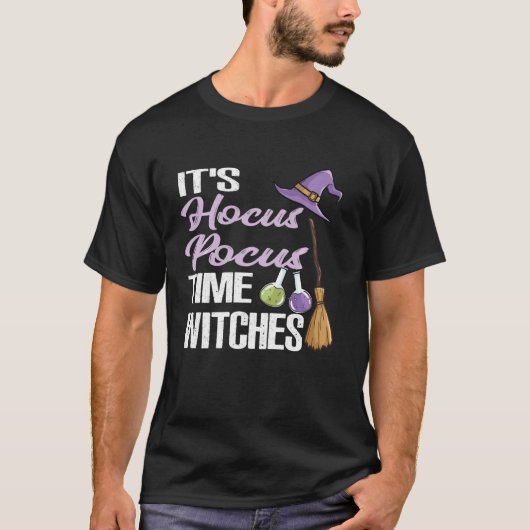 Es ist Hocus Pocus Time Hexes Shirt Funny Hallowee (Vorderseite)