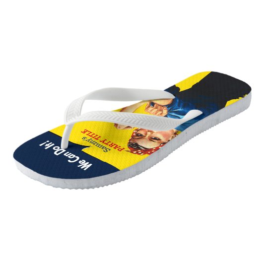 Es ist Ihr benutzerdefiniertes Rosie-Party, das di Badesandalen (Schrägansicht)