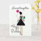 ***ES IST IHR BIRTHTAG!!!** **GRANDDAUGHTER** KARTE (Gelbe Blume)