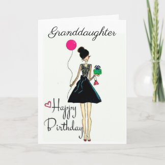 ***ES IST IHR BIRTHTAG!!!** **GRANDDAUGHTER** KARTE