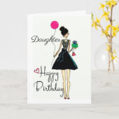**ES IST IHR GEBURTSTAG!!!** "DAUGHTER"-KARTE KARTE (Gelbe Blume)