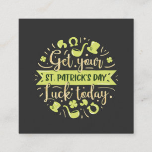 Es ist Ihr Glückstag, St. Patrick's Day Essential  Quadratische Visitenkarte