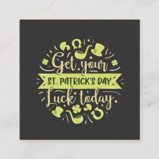 Es ist Ihr Glückstag, St. Patrick's Day Essential  Quadratische Visitenkarte