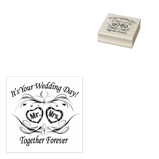 Es ist Ihr Hochzeitstag - Script Gummistempel (Stempel)