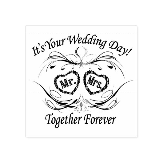 Es ist Ihr Hochzeitstag - Script Gummistempel (Prägung)