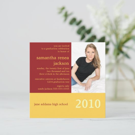 Es ist Ihr Jahr Abschluss Einladung (Burgund) (Stehend Vorderseite)