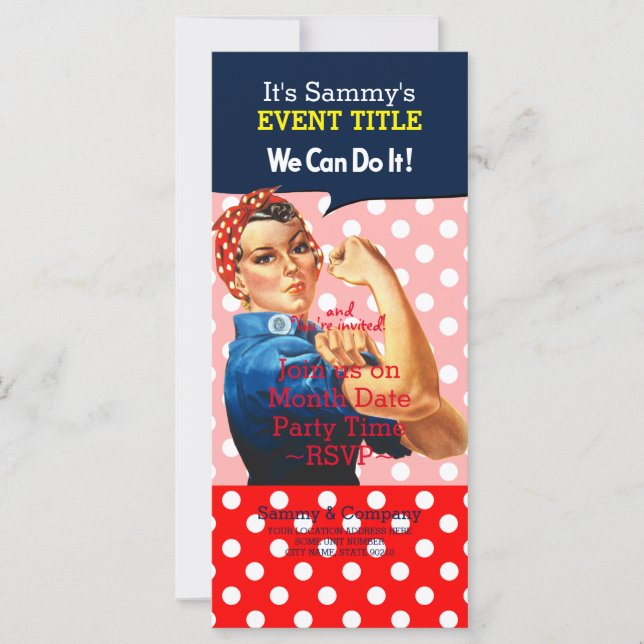 Es ist Ihr Personalisiertes Rosie Party Angebot (Vorderseite)