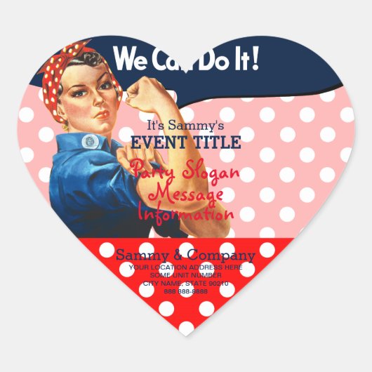 Es ist Ihr Personalisiertes Rosie Party Angebot Herz-Aufkleber (Vorderseite)