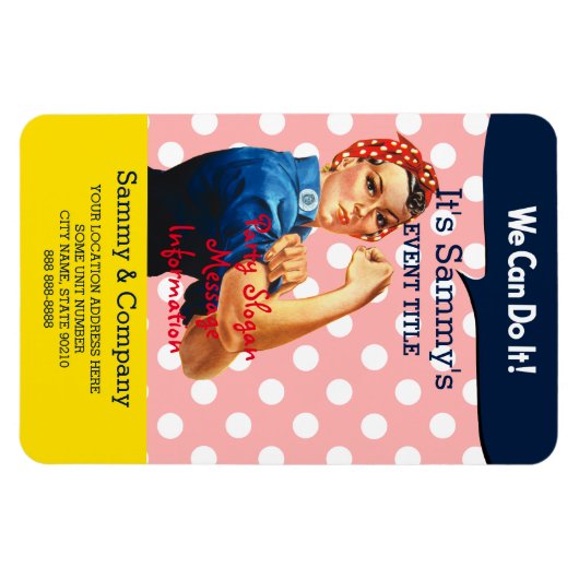 Es ist Ihr Personalisiertes Rosie Party Angebot Magnet (Horizontal)