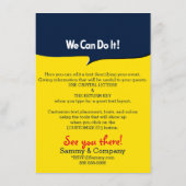 Es ist Ihr Rosie Party 12 Zeilen 2 seitliche Beila Begleitkarte (Rückseite)